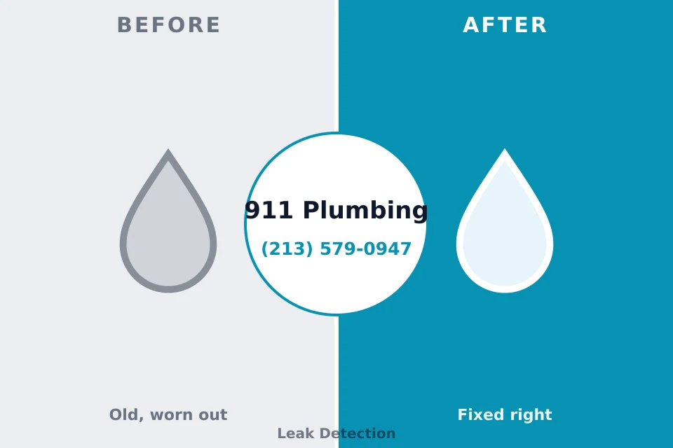 Before and after: plumbing repair New London, IA